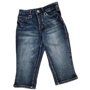 Royalty For Me 6p Capri Jeans CURVY FIT  Stretch Crop Distressed 27 x 16 PETITE